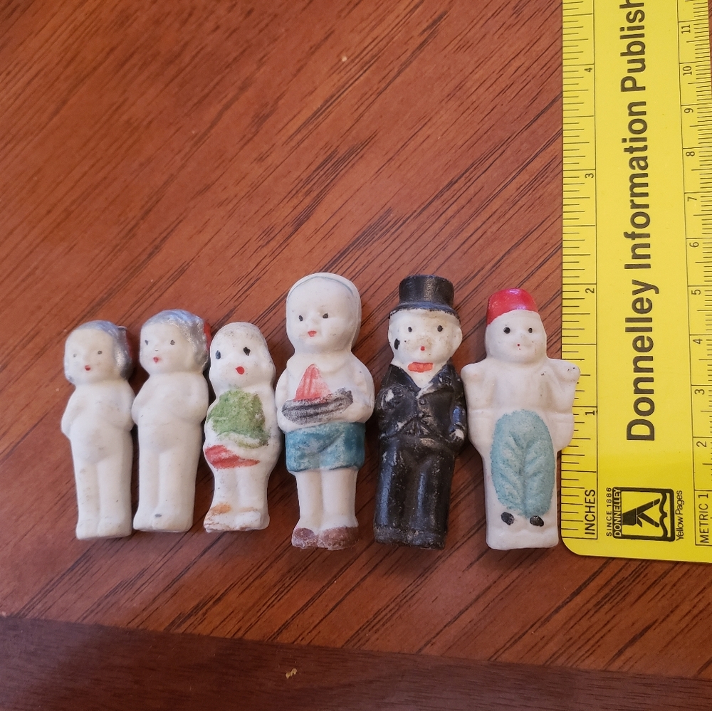 Vintage Porcelain Bisque Miniature Doll House DOLLS. Japan 1930's